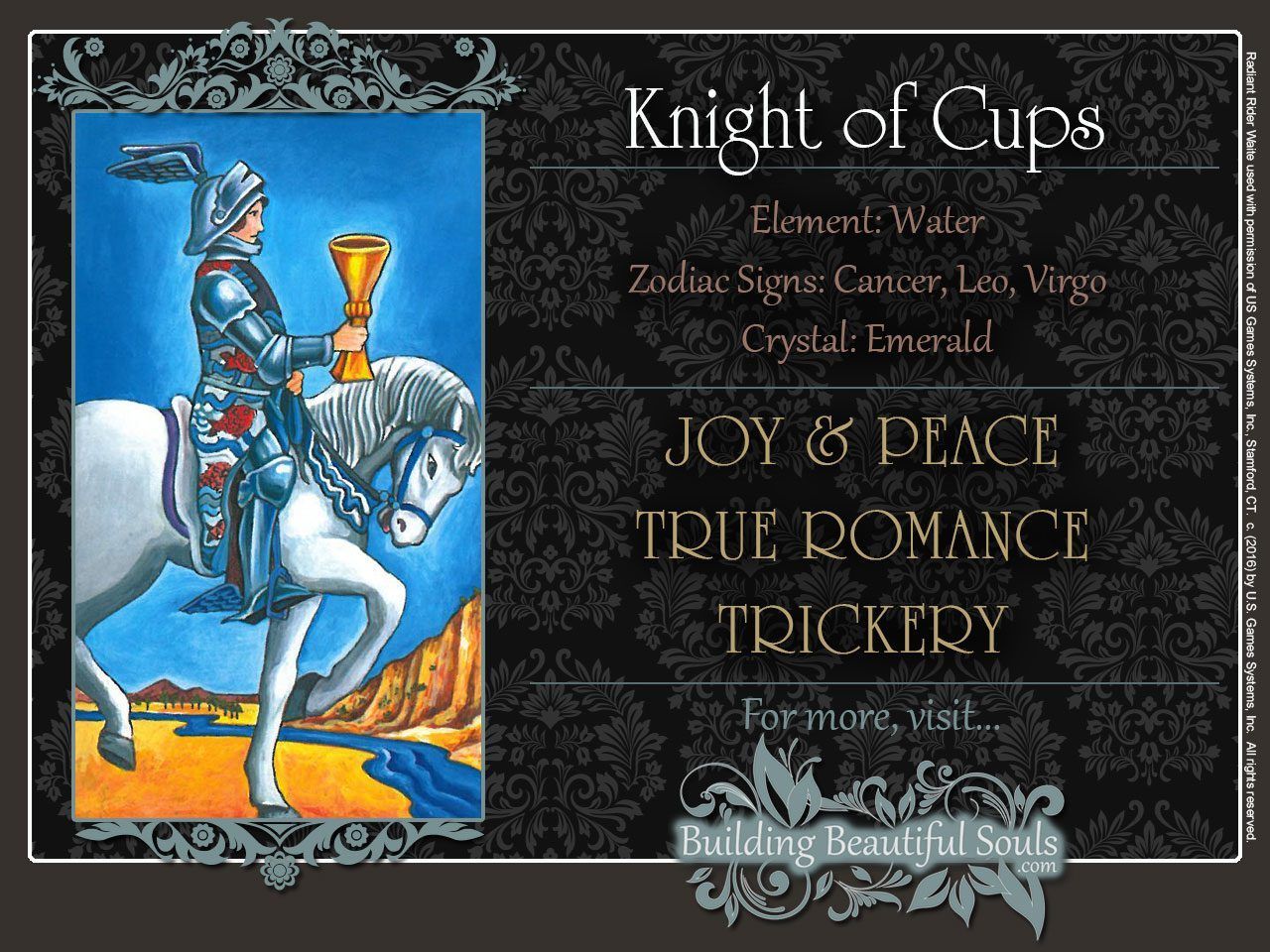 The Knight of Cups Meanings Reading