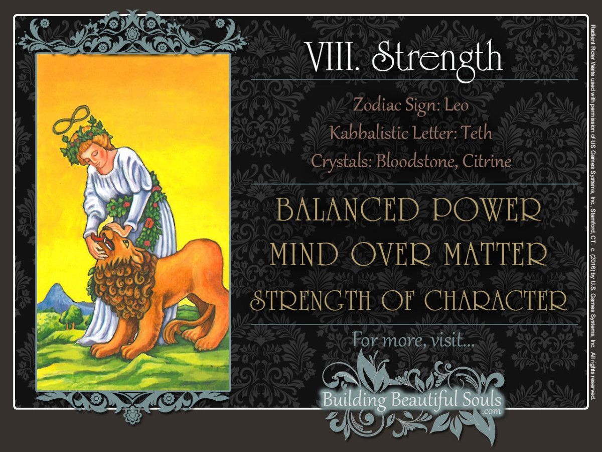 Strength Tarot Card Meanings Rider Waite Tarot Deck 1280x960