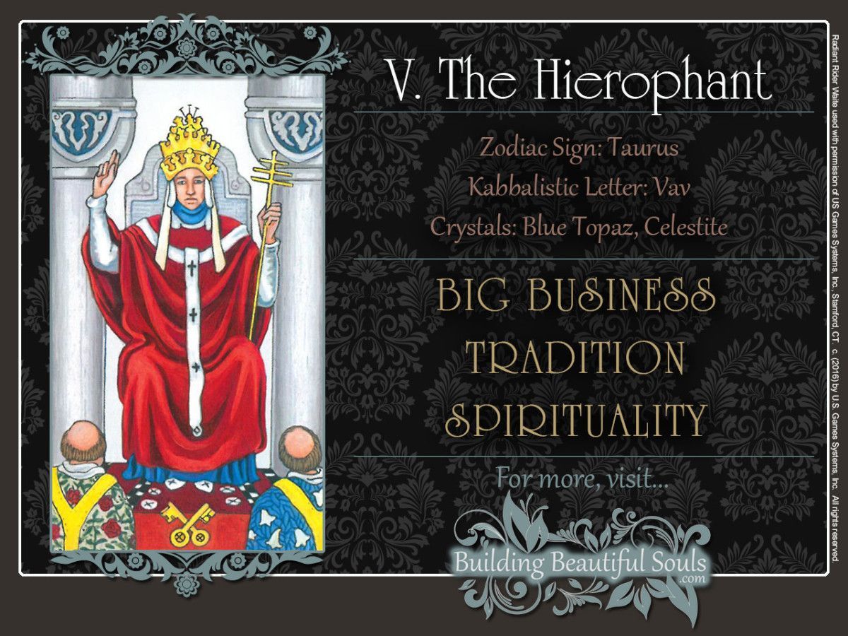 The Hierophant Tarot Card Meanings Rider Waite Tarot Deck 1280x960