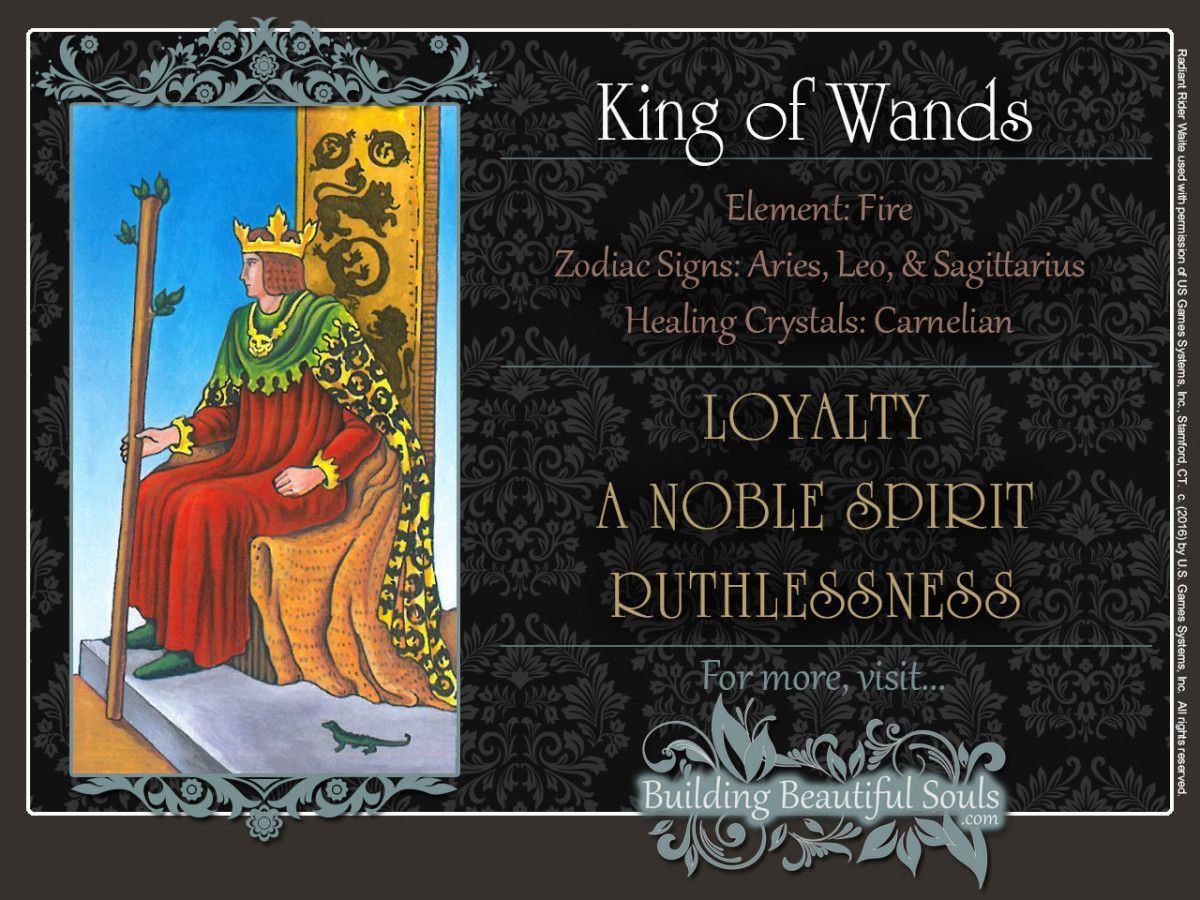 King  of  Wands  Tarot  Card  Meanings  Rider  Waite  Tarot  Deck