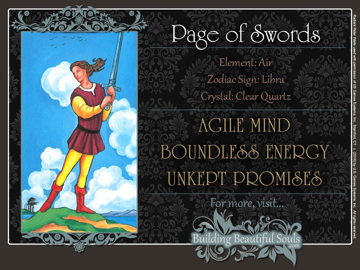 Page  of  Swords  Tarot  Card  Meanings  Rider  Waite  Tarot  Deck