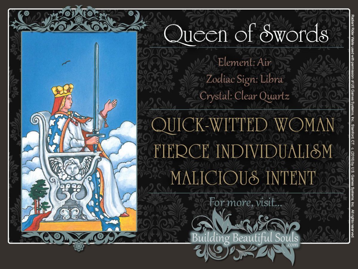 Queen  of  Swords  Tarot  Card  Meanings  Rider  Waite  Tarot  Deck