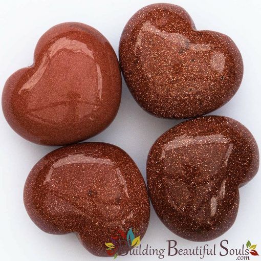 Healing Crystals Stones Goldstone Hearts New Age Store 1000x1000