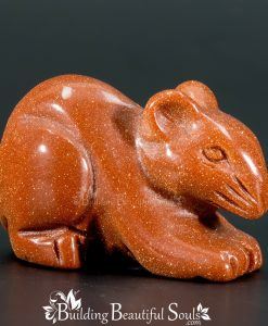 Goldstone Mouse Rat Spirit Totem Power Animal Carving 1000x1000