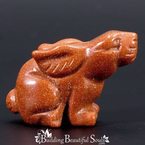 Goldstone Rabbit Spirit Totem Animal Carving 1000x1000