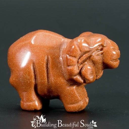 Goldstone Ram Goat Spirit Totem Power Animal Carving 1000x1000