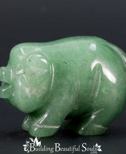 Green Aventurine Pig Boar Spirit Totem Power Animal Carving 1000x1000