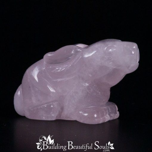 Rose Quartz Rabbit Spirit Totem Power Animal Carving 1000x1000