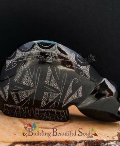 Zuni Fetishes Butterfly Bear Black Marble Gerald Peina Native American Art B 1000x1000