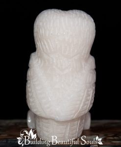 White Marble Owl Zuni Fetish Christine Banteah back 1000x1000