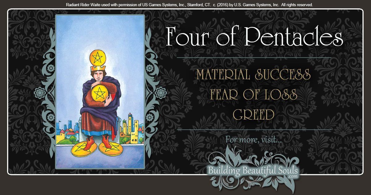 The Four of Pentacles Tarot Card Meanings 1200x630