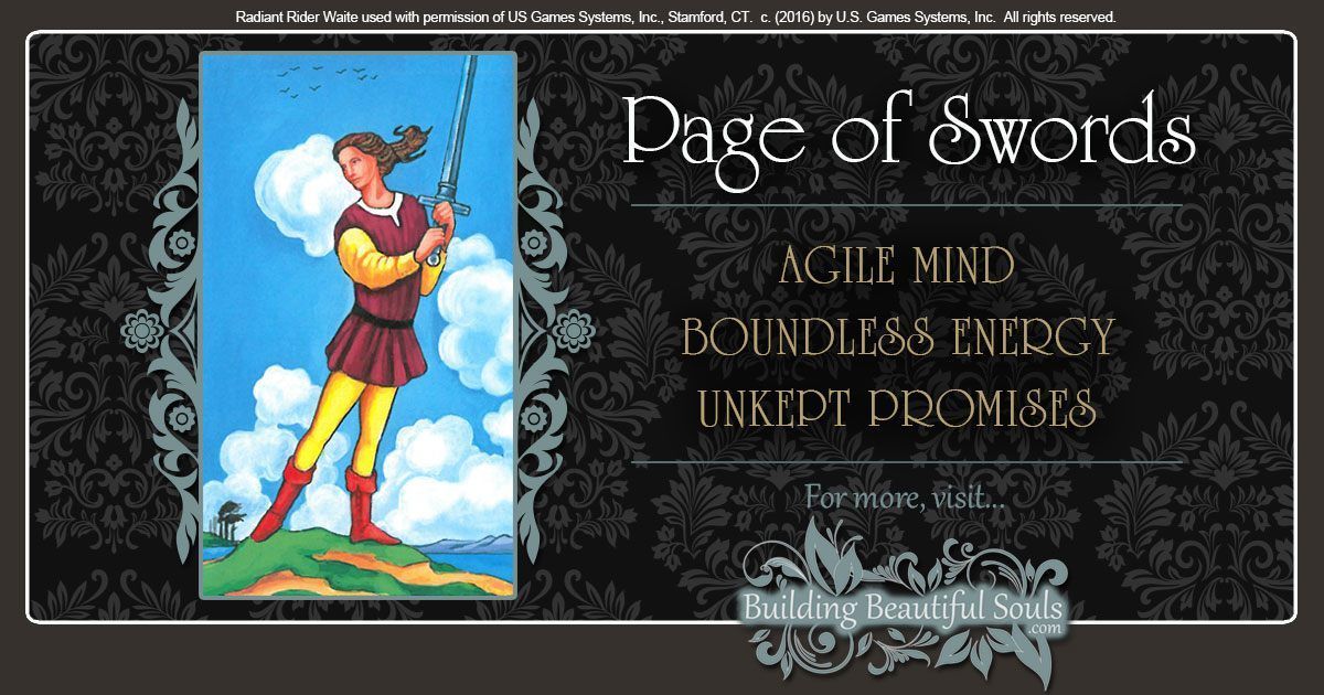 The Page of Swords Tarot Card Meanings 1200x630