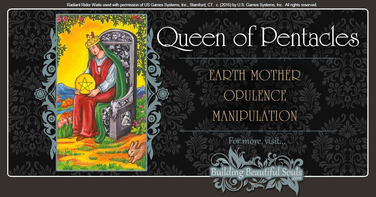 The Queen of Pentacles Tarot Card Meanings 1200x630