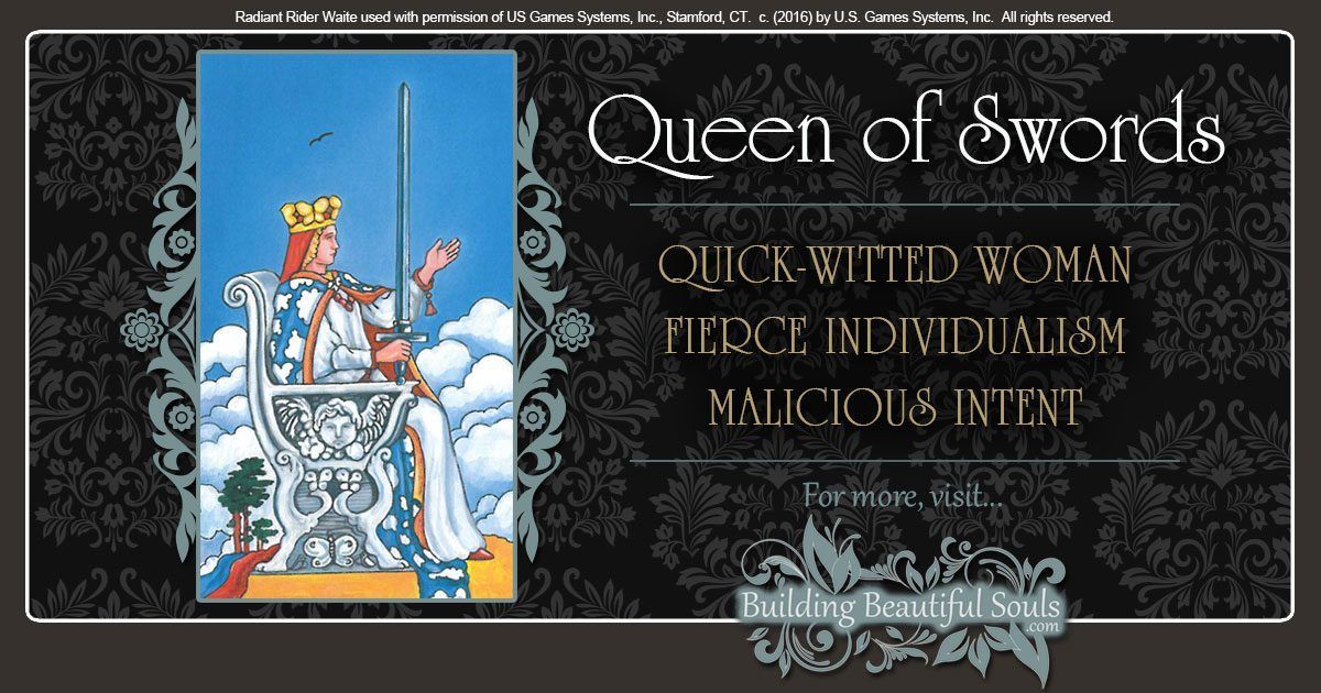 The Queen of Swords Tarot Card Meanings 1200x630