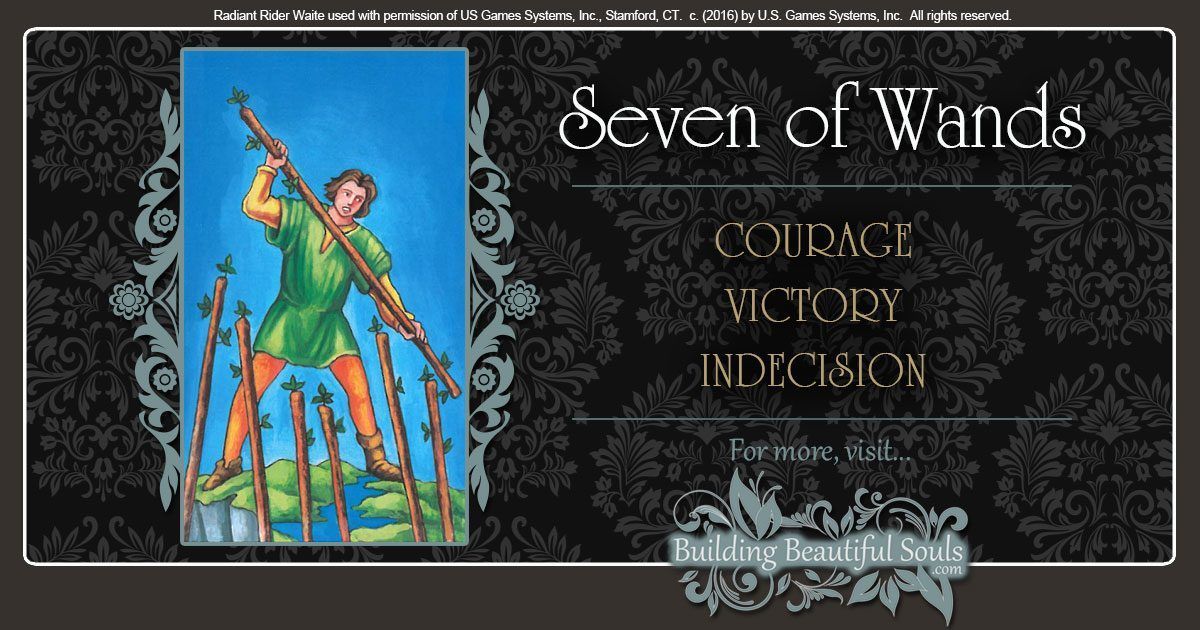 The Seven of Wands Tarot Card Meanings 1200x630