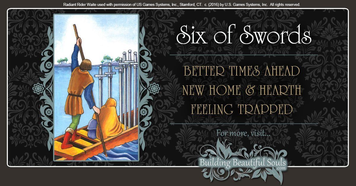 The Six of Swords Tarot Card Meanings 1200x630