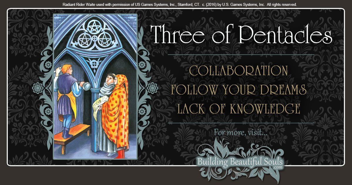 The Three of Pentacles Tarot Card Meanings 1200x630