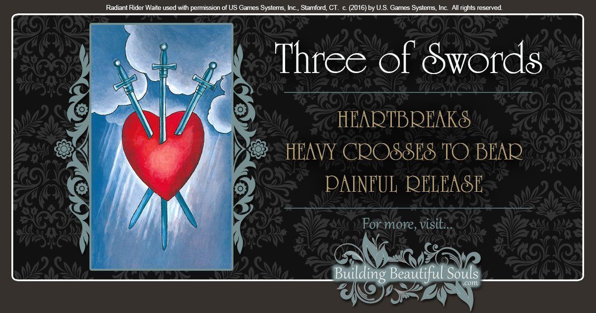 The Three of Swords Tarot Card Meanings 1200x630