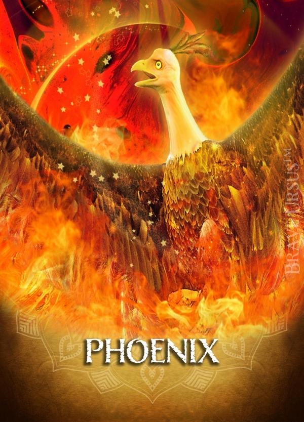 Phoenix Spirit Animal Altar & Prayer Card